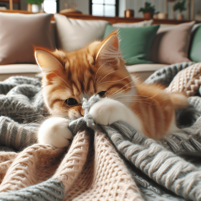 ¿Por qué mi gato amasa y muerde la manta? Entendiendo el Comportamiento Felino